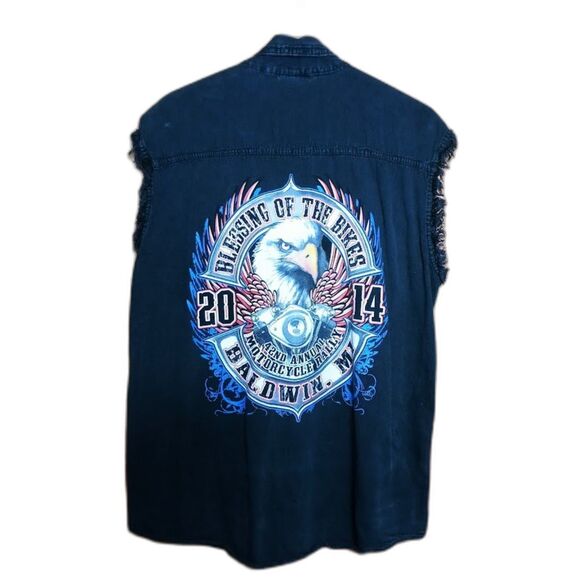 Bikerwear Other - BikerWear USA Black Shirt L Blessing of the Bikes Baldwin MI Motorcycle Rally